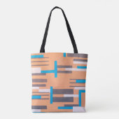  Kunst Deco Jazz Pochoir, Geometrisch Patroon Tote Bag (Achterkant)