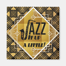 Kunst deco jazz saxophone zwarte goudmuziek