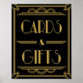 Kunst Deco-Kaarten en cadeaulijstafdrukken Poster (Voorkant)