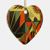 Kunst Deco keramisch hart ophanging decoratie (Rechts)