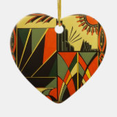 Kunst Deco keramisch hart ophanging decoratie (Voorkant)