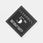 Kunst Deco Kijk 5th Birthday Party met aangepaste Servet (Hoek)