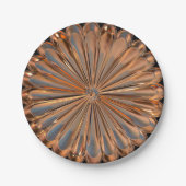 Kunst deco koper flower bord (Voorkant)