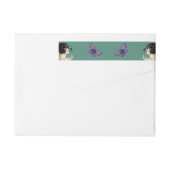 Kunst Deco Lady Butterfly bloemen (Achterkant)