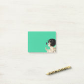  Kunst Deco Lady Butterfly  bloemen Post-it® Notes (Op bureau)