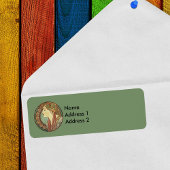  kunst Deco Lady Green-mozaïektegels Etiket