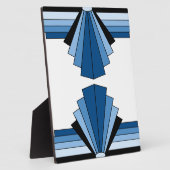 Kunst Deco Lagen in Blauw Fotoplaat (Zijkant)