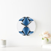 Kunst Deco Lagen in Blauw Ronde Klok (Huis)