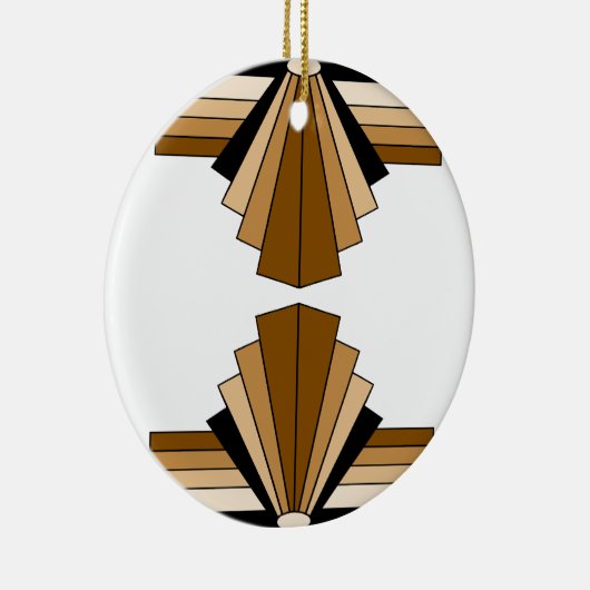 Kunst Deco Lagen in Tan Keramisch Ornament (Rechts)