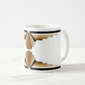 Kunst Deco Lagen in Tan Koffiemok (Voorkant rechts)