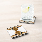 Kunst Deco Lagen in Tan Onderzetter (Rechterzijde)