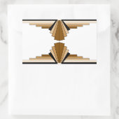 Kunst Deco Lagen in Tan Rechthoekige Sticker (Tas)