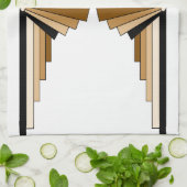 Kunst Deco Lagen in Tan Theedoek (Gevouwen)