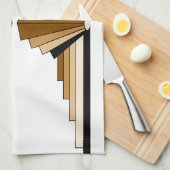 Kunst Deco Lagen in Tan Theedoek (Quarter Fold)