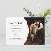 Kunst Deco Lijst 1920s Foto opslaan Datum Aankondiging (Staand voorkant)