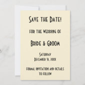 kunst Deco Love Kiss Skis Snow Save the Date (Achterkant)