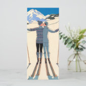 Kunst Deco, Lovers in Snow door George Barbier (Staand voorkant)