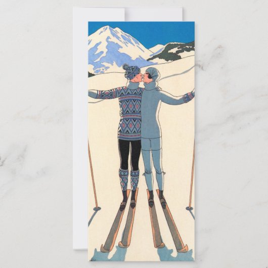 Kunst Deco, Lovers in Snow door George Barbier (Voorkant)