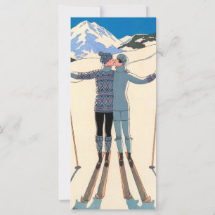 Kunst Deco, Lovers in Snow door George Barbier