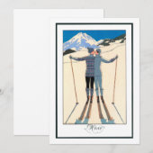 Kunst Deco, Lovers in Snow door George Barbier (Voorkant / Achterkant)