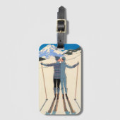  Kunst Deco, Lovers in Snow door George Barbier Bagagelabel (Voorkant (verticaal))