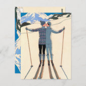  Kunst Deco, Lovers in Snow door George Barbier Briefkaart (Voorkant / Achterkant)