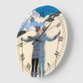 Kunst Deco, Lovers in Snow door George Barbier Grote Klok (Hoek)