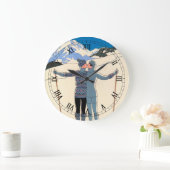 Kunst Deco, Lovers in Snow door George Barbier Grote Klok (Huis)