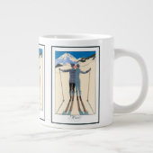 Kunst Deco, Lovers in Snow door George Barbier Grote Koffiekop (Rechts)