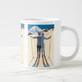 Kunst Deco, Lovers in Snow door George Barbier Grote Koffiekop (Rechts)