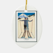  Kunst Deco, Lovers in Snow door George Barbier Keramisch Ornament (Voorkant)