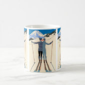 Kunst Deco, Lovers in Snow door George Barbier Koffiemok (Center)