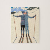 Kunst Deco, Lovers in Snow door George Barbier Legpuzzel (Verticaal)