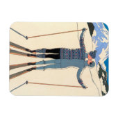 Kunst Deco, Lovers in Snow door George Barbier Magneet (Horizontaal)