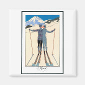 Kunst Deco, Lovers in Snow door George Barbier Magneet (Voorkant)