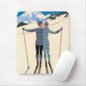  Kunst Deco, Lovers in Snow door George Barbier Muismat (Met muis)