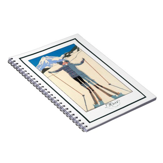  Kunst Deco, Lovers in Snow door George Barbier Notitieboek (Rechterzijde)