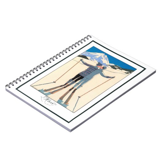  Kunst Deco, Lovers in Snow door George Barbier Notitieboek (Linkerzijde)