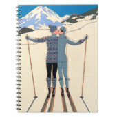  Kunst Deco, Lovers in Snow door George Barbier Notitieboek (Voorkant)