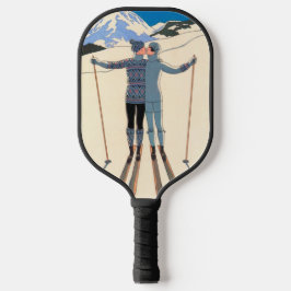  Kunst Deco, Lovers in Snow door George Barbier Pickleball Paddle