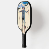  Kunst Deco, Lovers in Snow door George Barbier Pickleball Paddle (Links)
