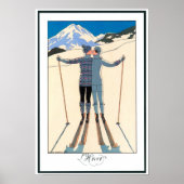 Kunst Deco, Lovers in Snow door George Barbier Poster (Voorkant)