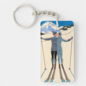  Kunst Deco, Lovers in Snow door George Barbier Sleutelhanger (Voorkant)