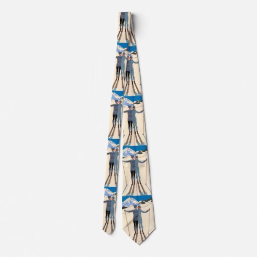 Kunst Deco, Lovers in Snow door George Barbier Stropdas (Achterkant)