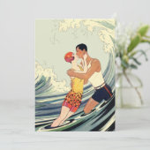  Kunst Deco, Lovers Kiss bij het strand (Staand voorkant)