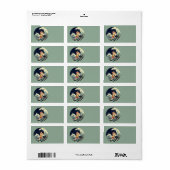  Kunst Deco, Lovers Kiss bij het strand Etiket (Full Sheet)