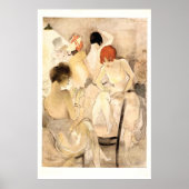 Kunst Deco ~ Meisjes in de kleedkamer Poster (Voorkant)