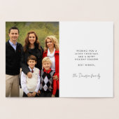 Kunst deco Merry kerstfamiliefoto Folie Kaarten (Binnen)