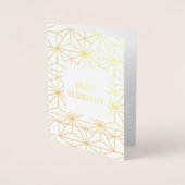 Kunst deco Merry kerstfamiliefoto Folie Kaarten (Voorkant)