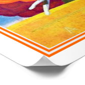 Kunst deco met grijshonden afdrukken 16x20 poster (Hoek)